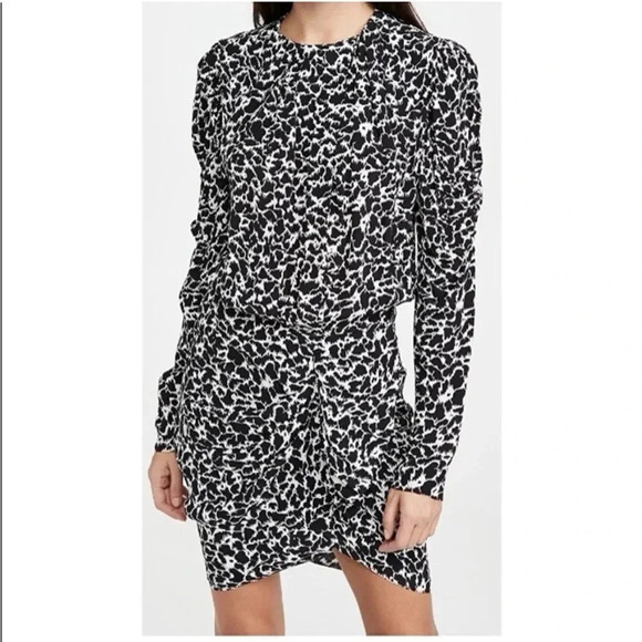 Isabel Marant Selwyn ruched printed dress - Picture 5 of 16